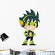 Techno Kid Mascot Standing Wall Decal