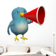 Blue Bird with Megaphone Wall Decal