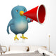 Blue Bird with Megaphone Wall Decal