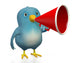 Blue Bird with Megaphone Wall Decal