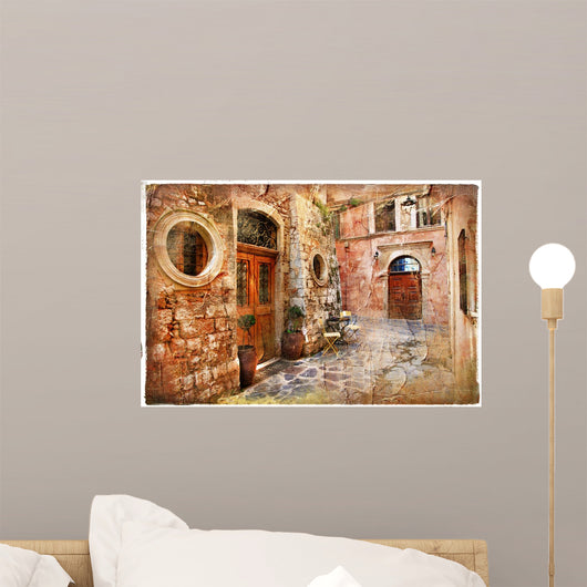 Old Streets Greece Artistic Wall Decal