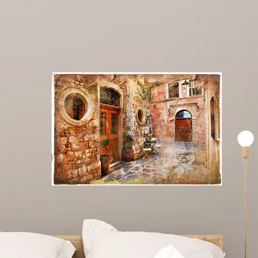 Old Streets Greece Artistic Wall Decal