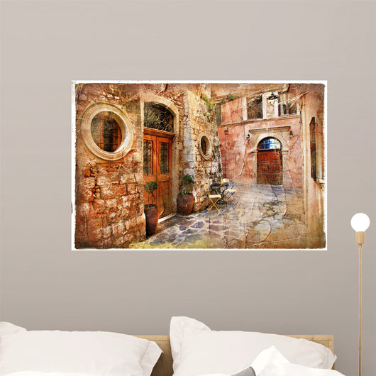 Old Streets Greece Artistic Wall Decal