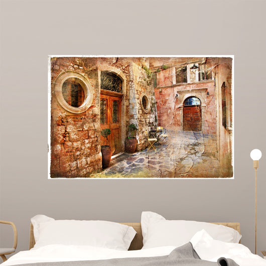 Old Streets Greece Artistic Wall Decal