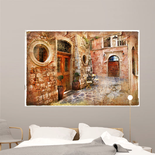 Old Streets Greece Artistic Wall Decal