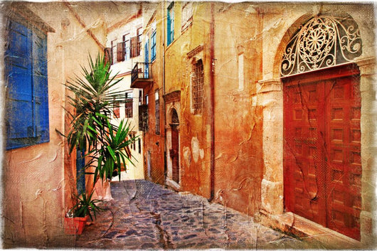 Streets Old Greece Artistic Wall Decal