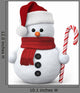 Snowman with Santa Hat Wall Decal