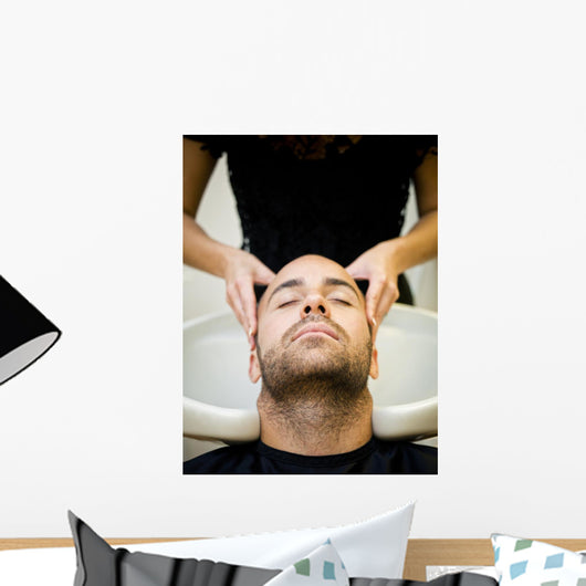 Washing Hair Wall Decal