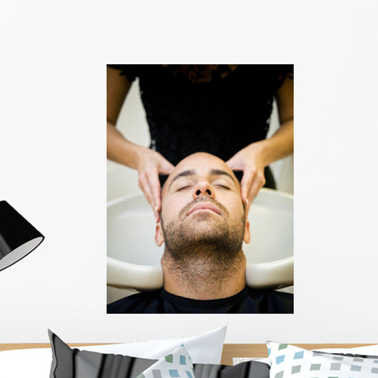 Washing Hair Wall Decal