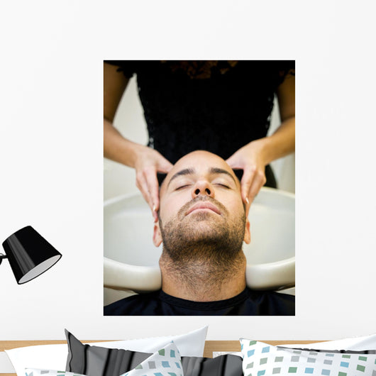 Washing Hair Wall Decal
