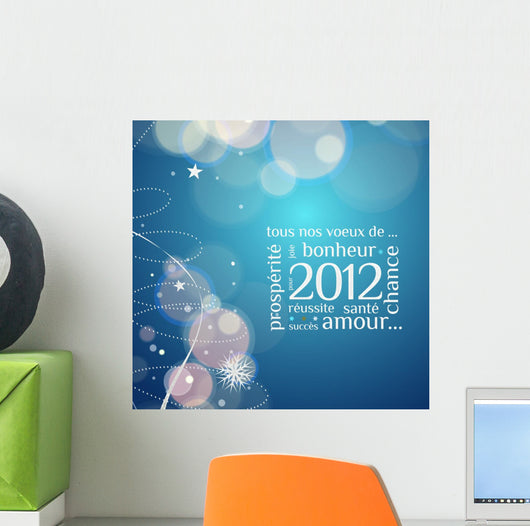 Greeting Card Happy New Wall Decal