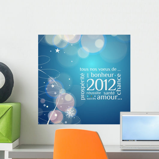 Greeting Card Happy New Wall Decal