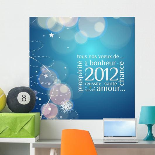 Greeting Card Happy New Wall Decal