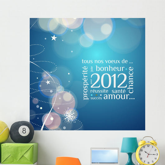 Greeting Card Happy New Wall Decal