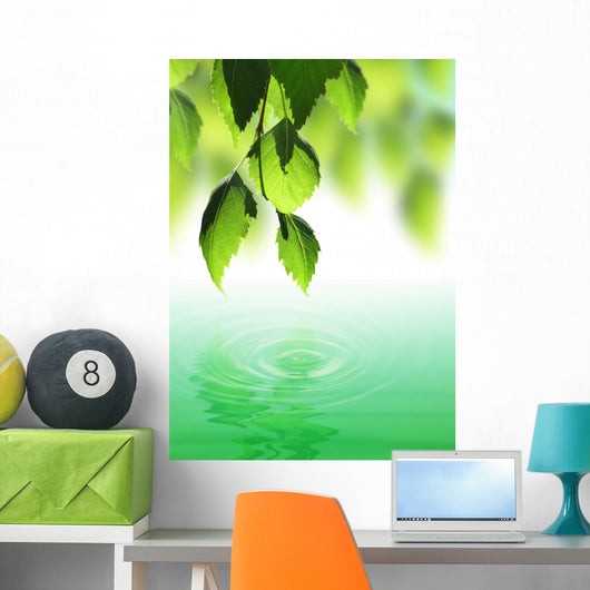 Fresh Green Leaves over Wall Decal