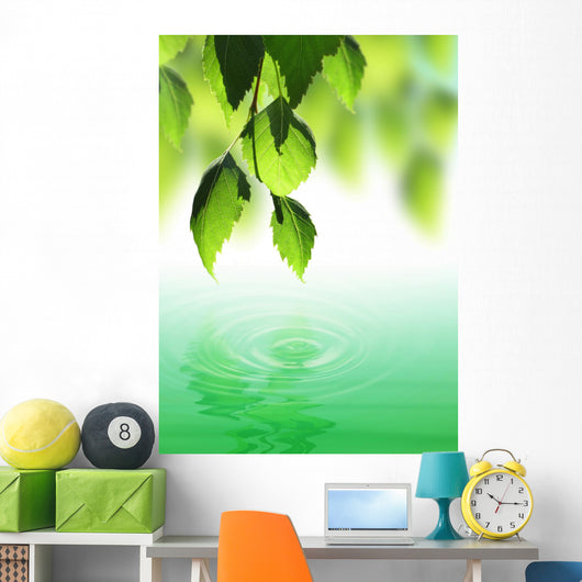 Fresh Green Leaves over Wall Decal