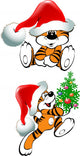 Christmas Tiger Wall Decal