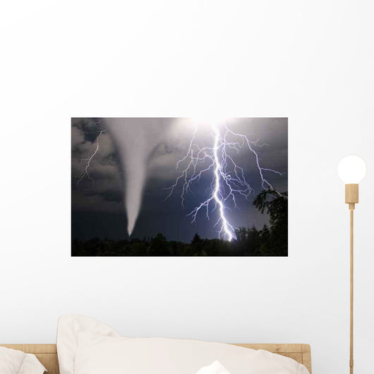 Tornado and Lightning Wall Decal