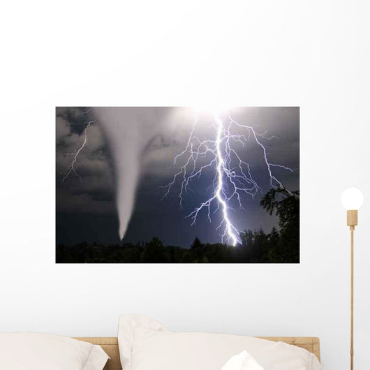 Tornado and Lightning Wall Decal