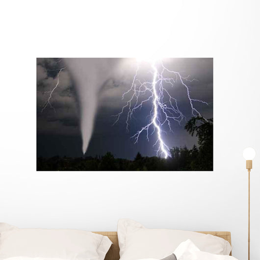 Tornado and Lightning Wall Decal