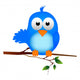Blue Bird Wall Decal