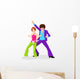 Illustration Couple Dancing Floor Wall Decal