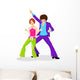 Illustration Couple Dancing Floor Wall Decal