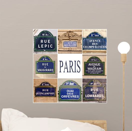 Bonding Paris Street Plates Wall Decal