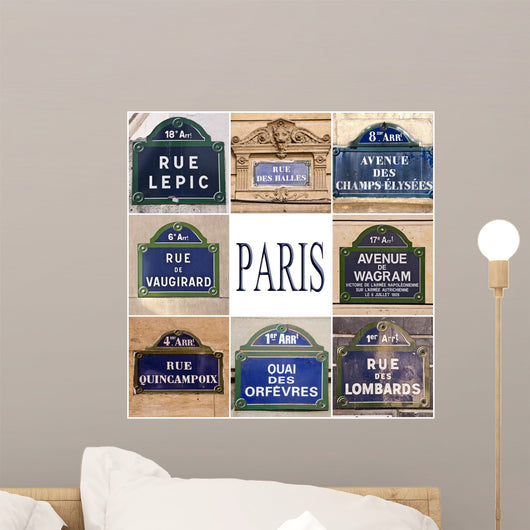 Bonding Paris Street Plates Wall Decal