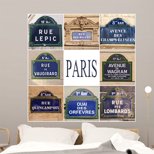 Bonding Paris Street Plates Wall Decal