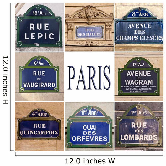 Bonding Paris Street Plates Wall Decal