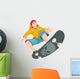 Illustration Teenager Playing Skateboard Wall Decal
