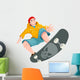 Illustration Teenager Playing Skateboard Wall Decal