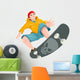 Illustration Teenager Playing Skateboard Wall Decal