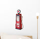 Antique Gas Pump with Wall Decal