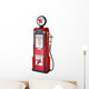 Antique Gas Pump with Wall Decal