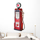 Antique Gas Pump with Wall Decal
