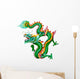 Green Dragon White with Wall Decal