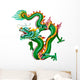 Green Dragon White with Wall Decal