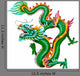 Green Dragon White with Wall Decal