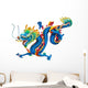 Blue Chinese Dragon Wall Decal
