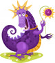 Royal Purple Dragon Wall Decal