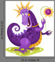 Royal Purple Dragon Wall Decal