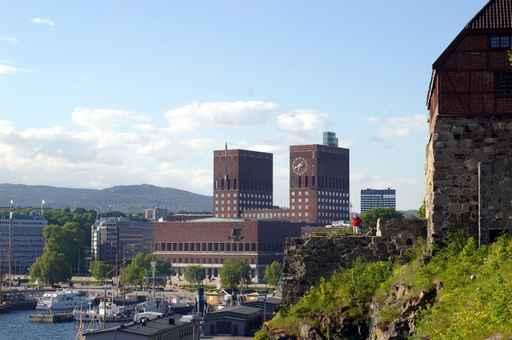 Oslo City Hall Seen Wall Decal