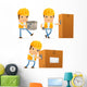 Funny Cartoon Builder Wall Stickers Wall Decal