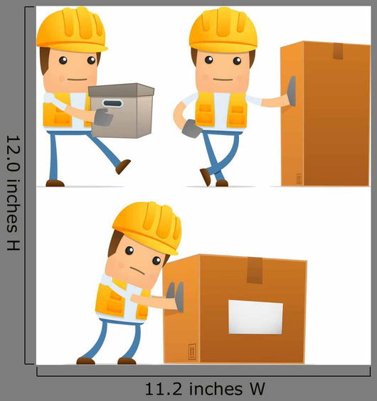Funny Cartoon Builder Wall Stickers Wall Decal