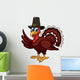 Waving Cartoon Thanksgiving Turkey Wall Decal