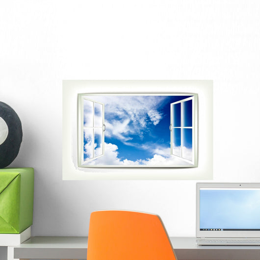 Cloudy Window Wall Decal