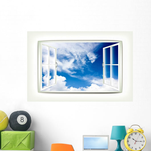 Cloudy Window Wall Decal