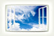 Cloudy Window Wall Decal